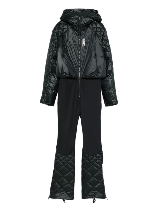 quilted high waist ski suit