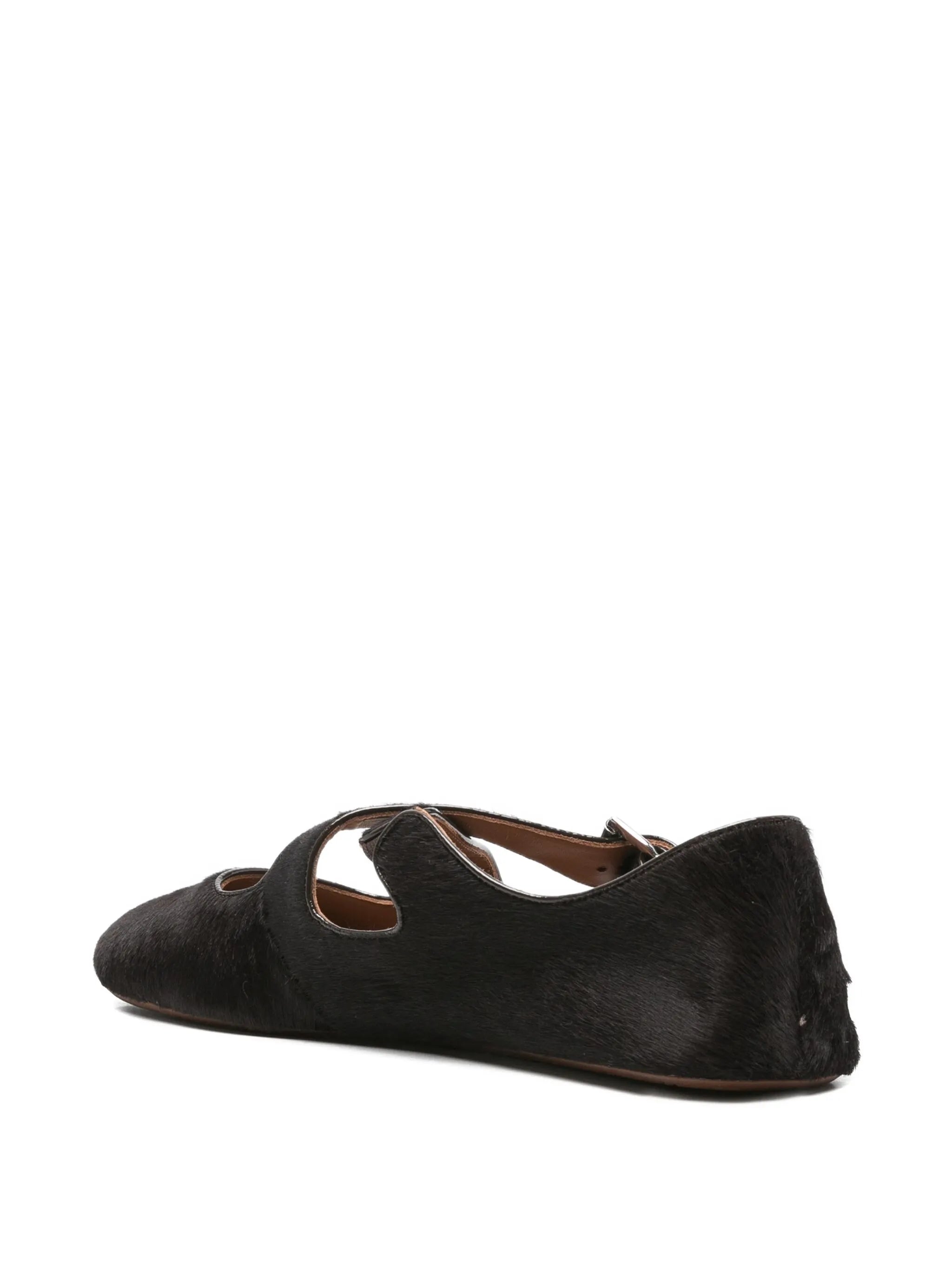 buckle cross-strap ballet flats