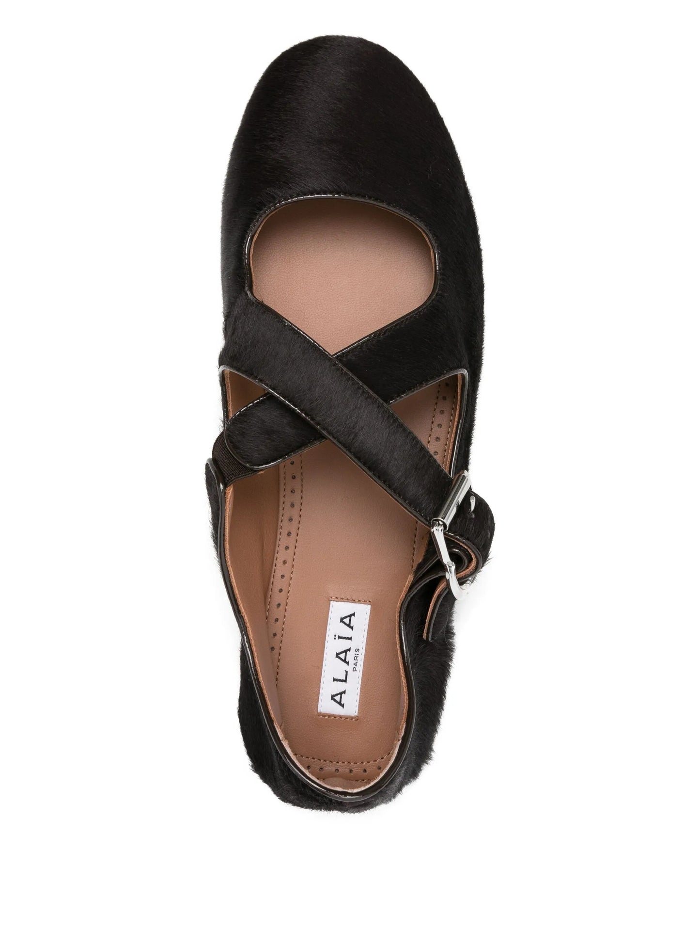 buckle cross-strap ballet flats