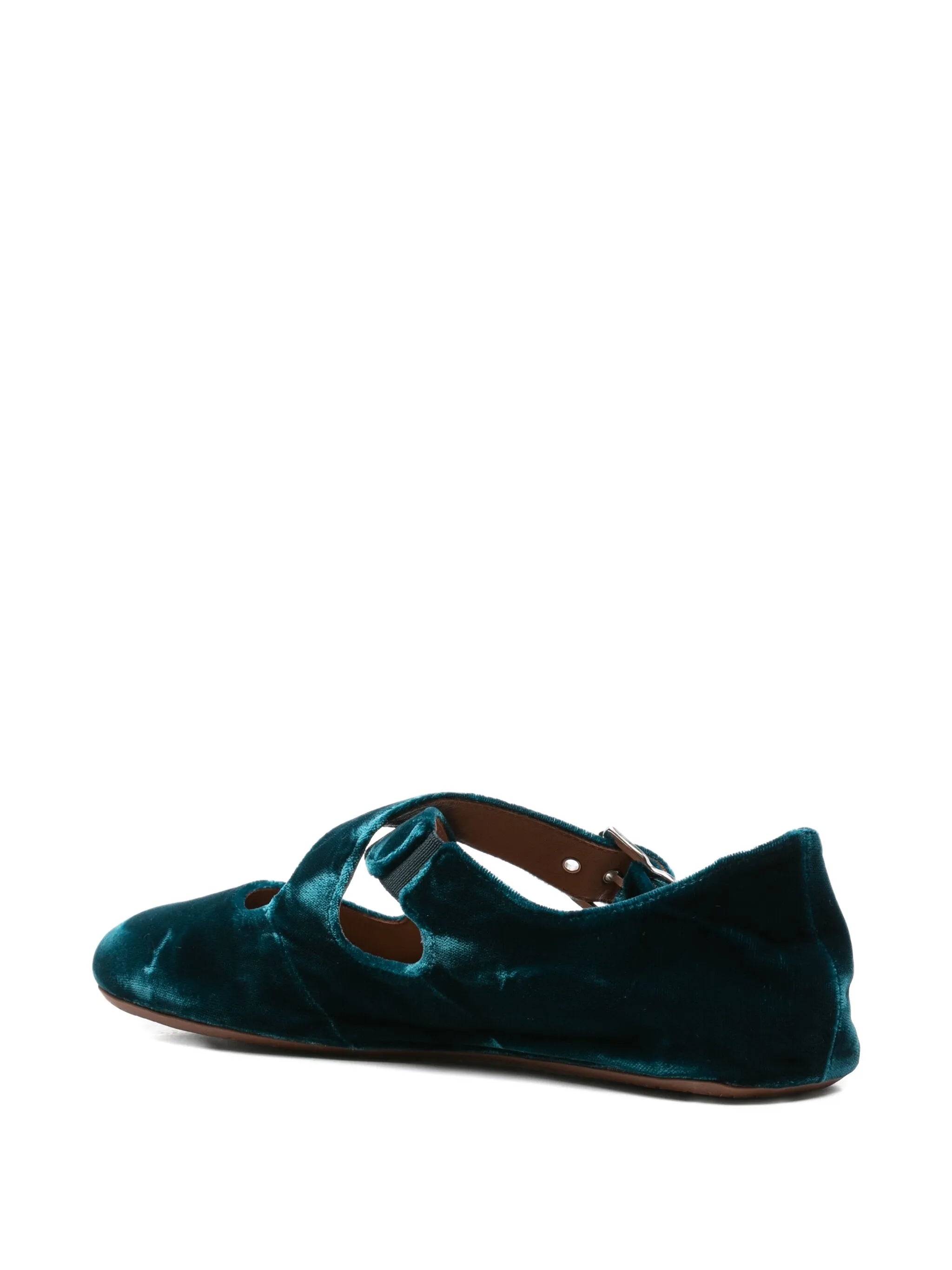 criss-cross buckled ballet flats