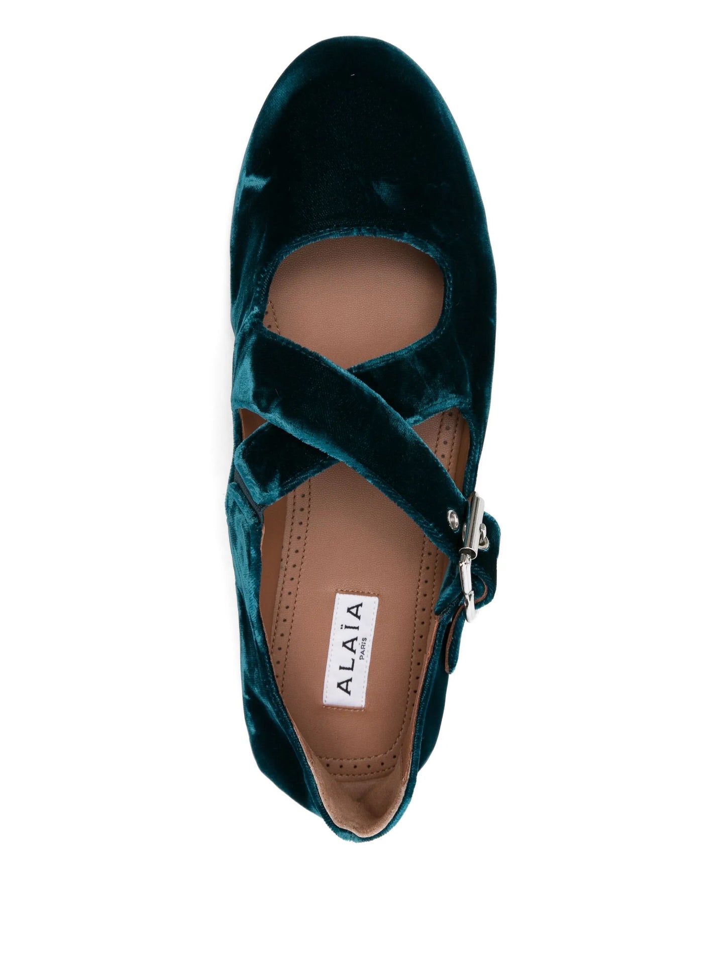 criss-cross buckled ballet flats
