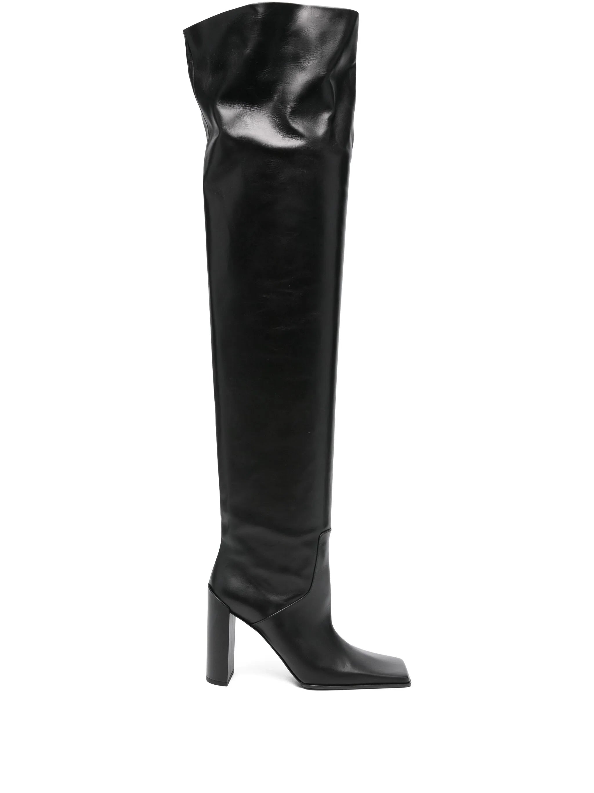 90mm square-toe knee-high boots