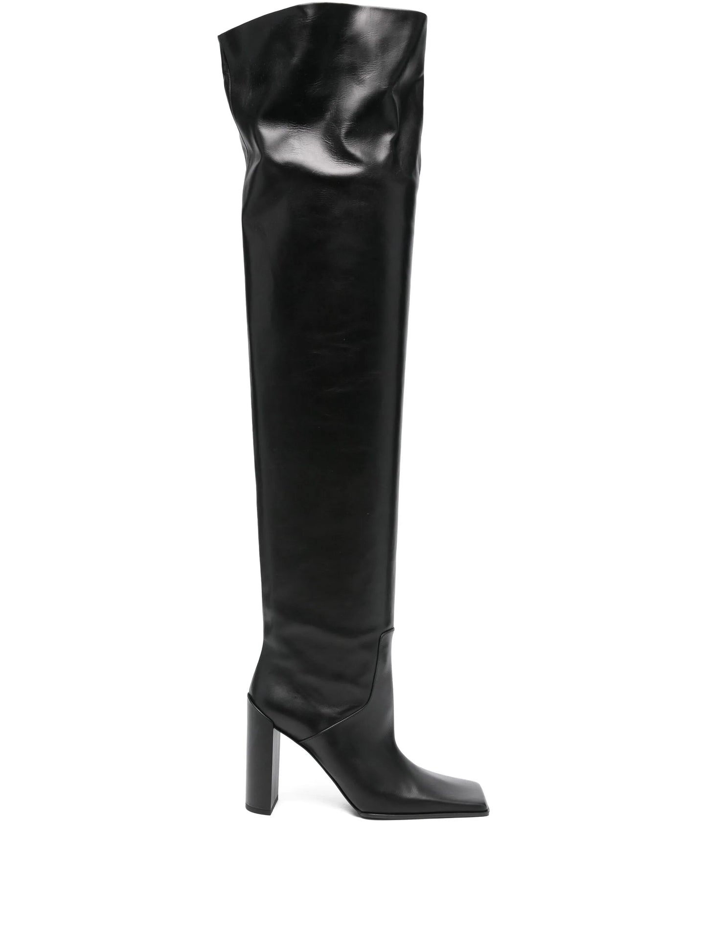 90mm square-toe knee-high boots