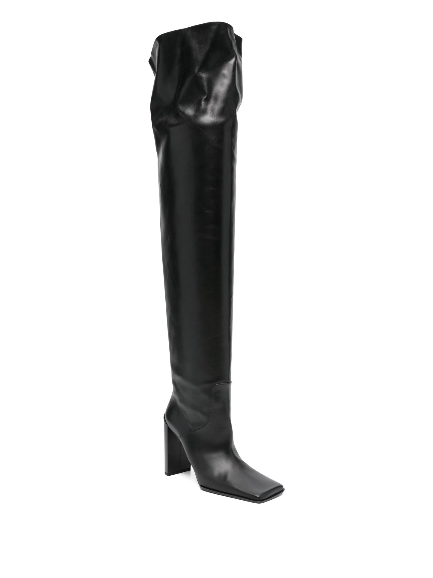 90mm square-toe knee-high boots