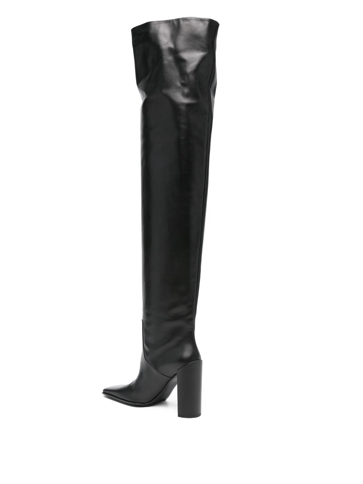 90mm square-toe knee-high boots