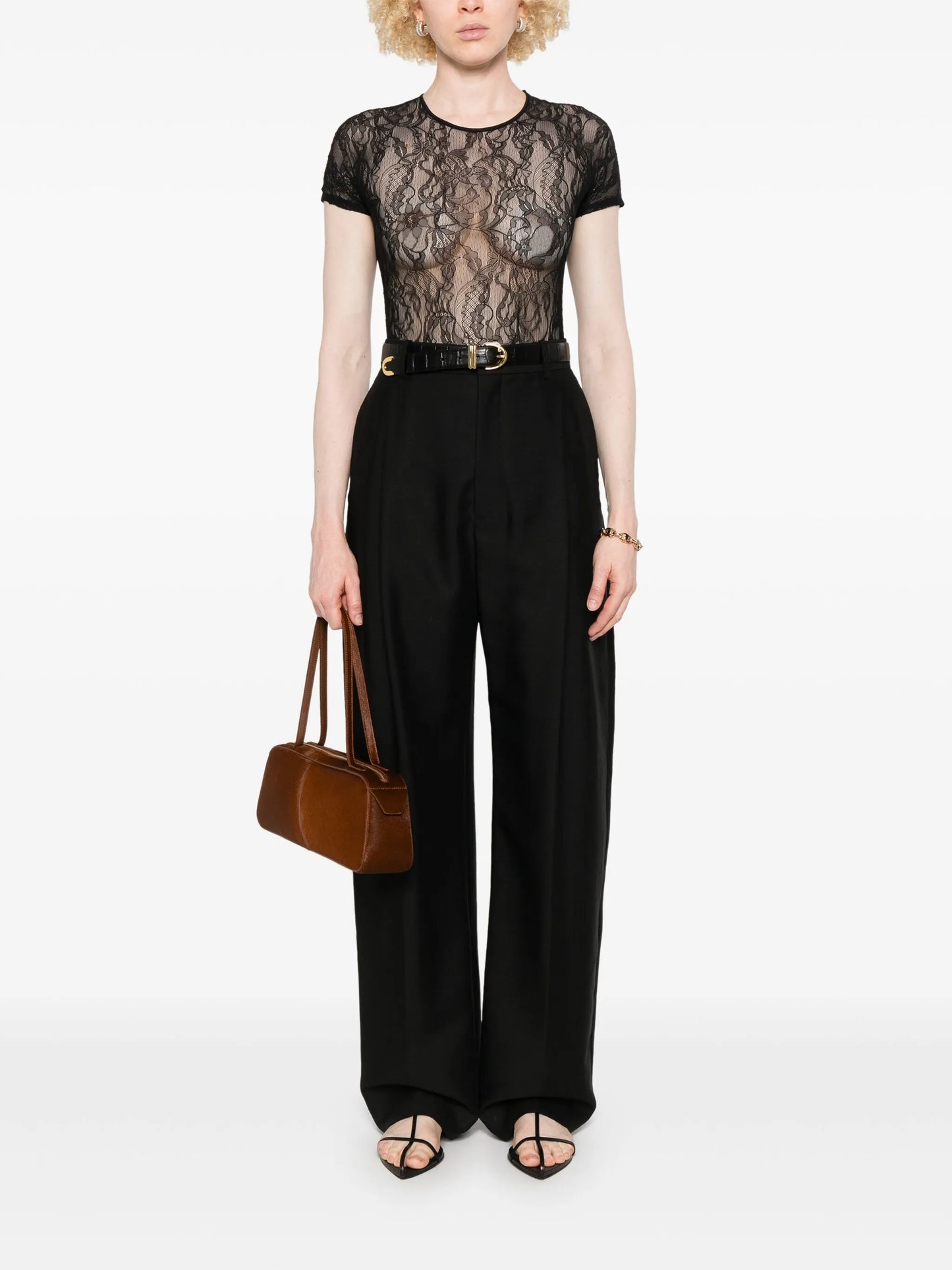 pleat-detail trousers