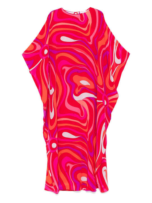Marmo-print maxi dress