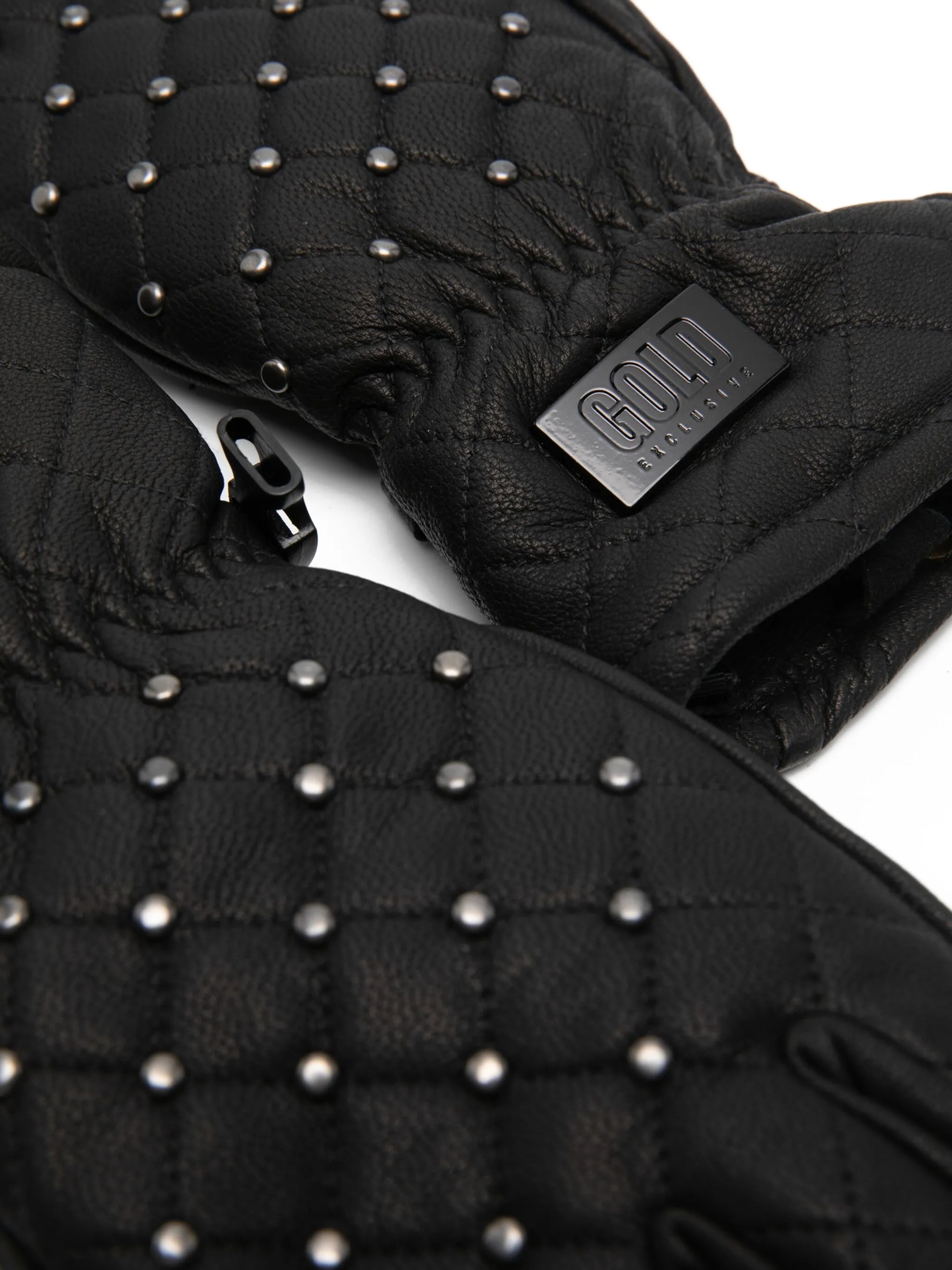 quilted embellished gloves