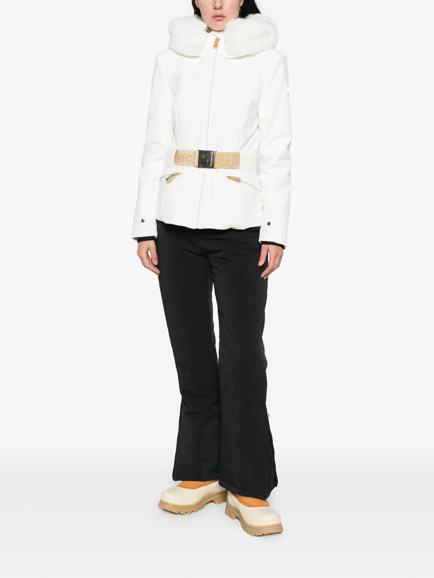 faux-fur belted jacket