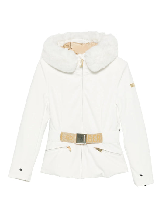 faux-fur belted jacket