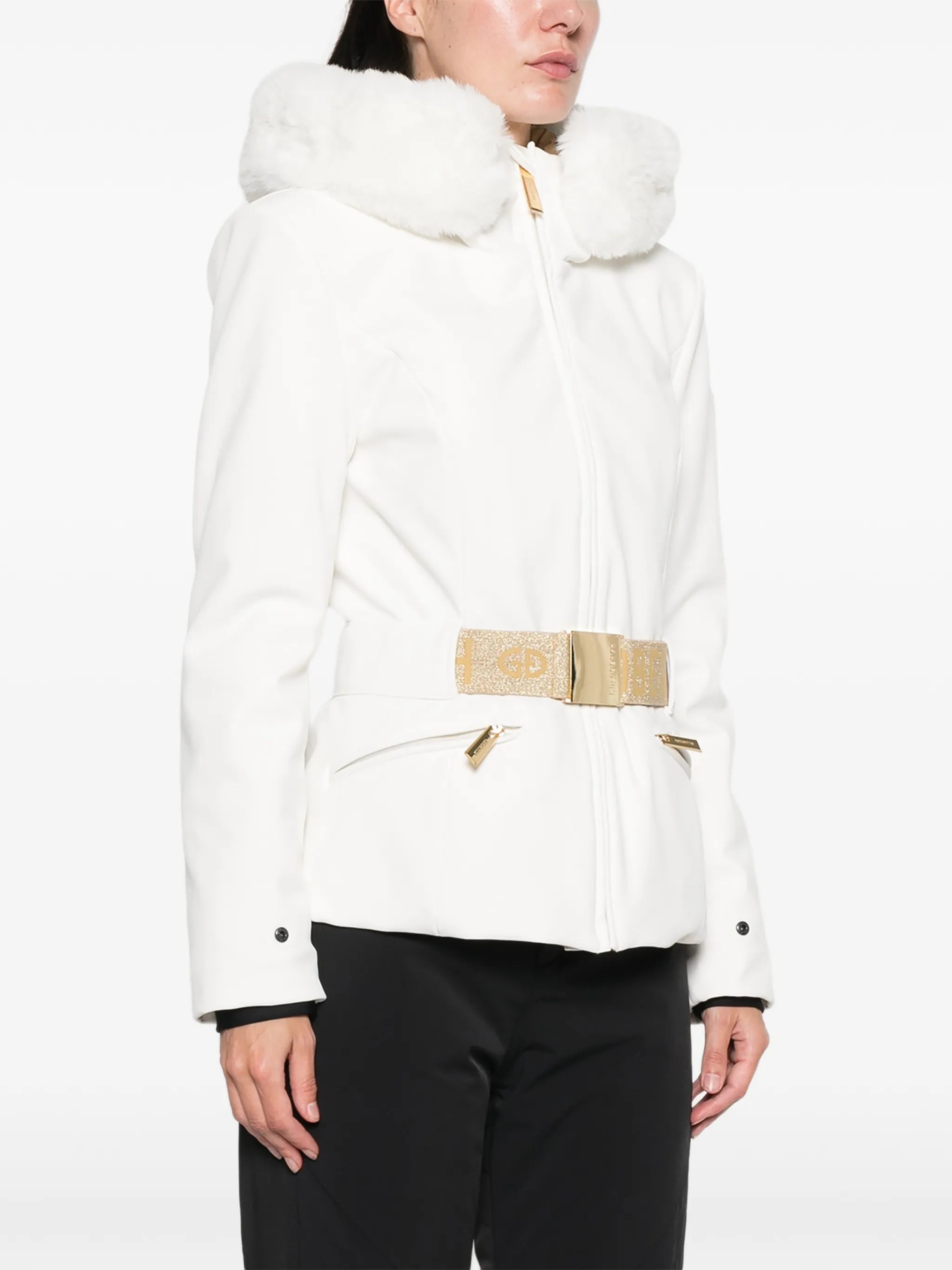 faux-fur belted jacket