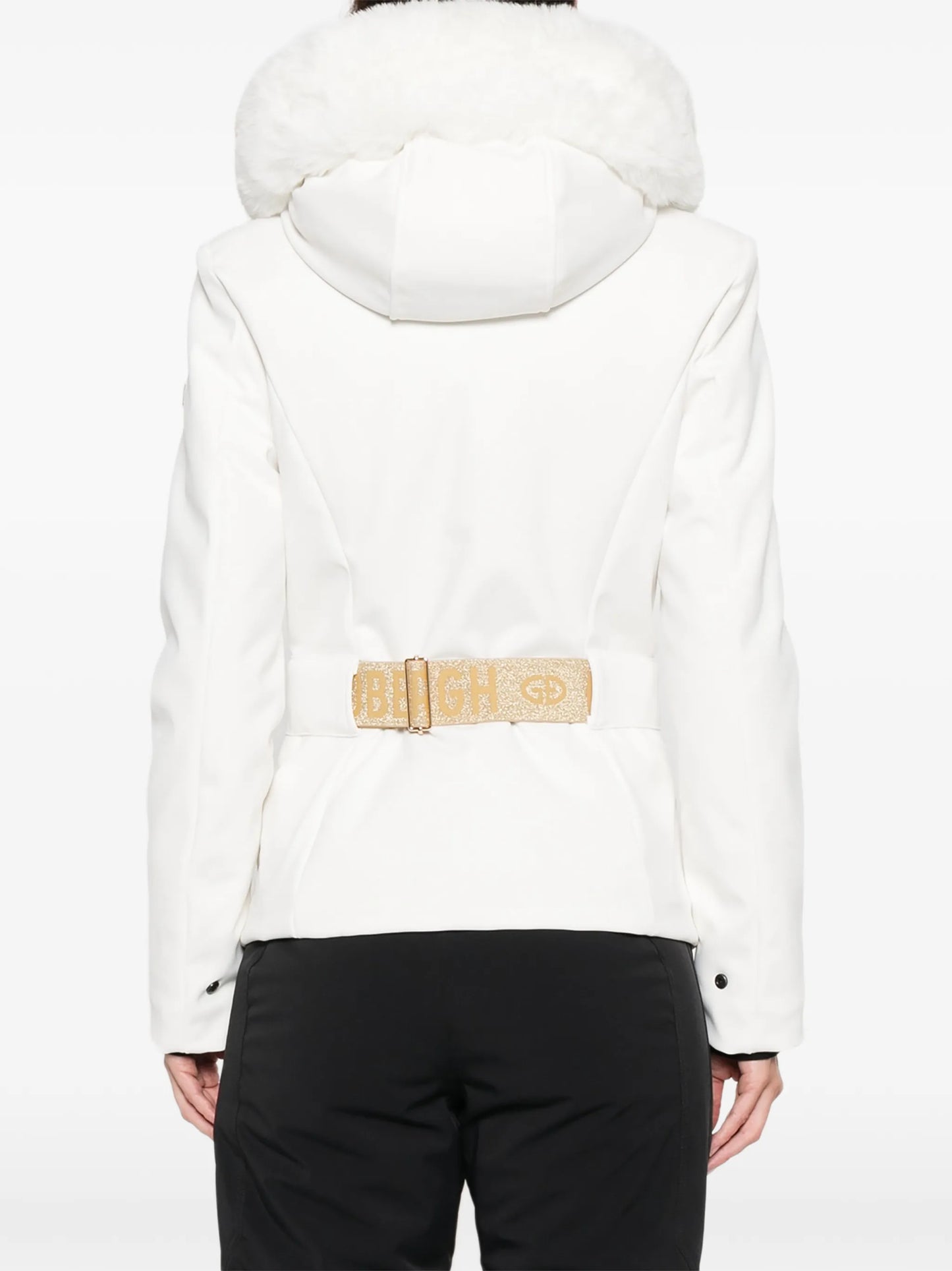 faux-fur belted jacket