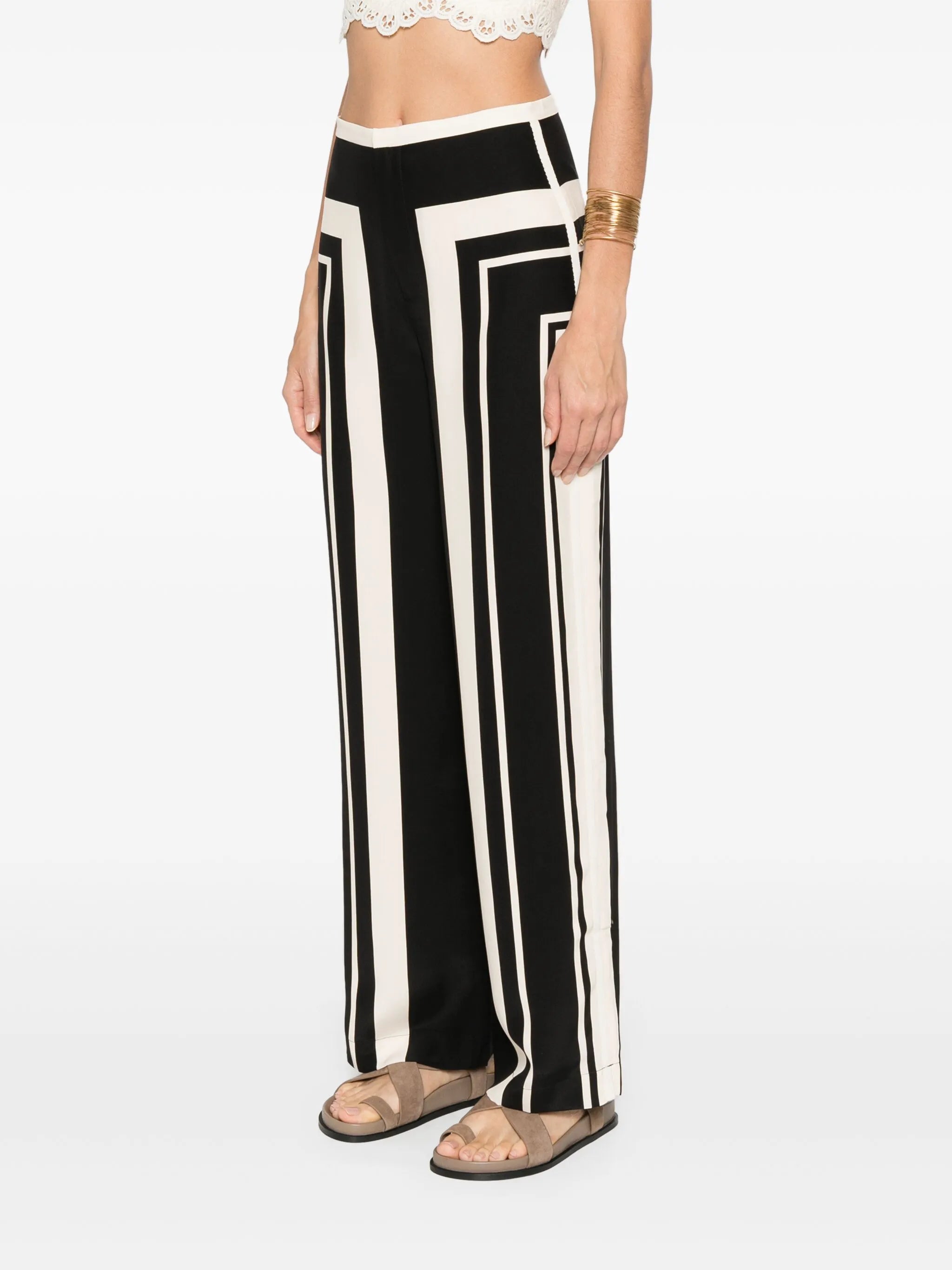 geometric-print trousers
