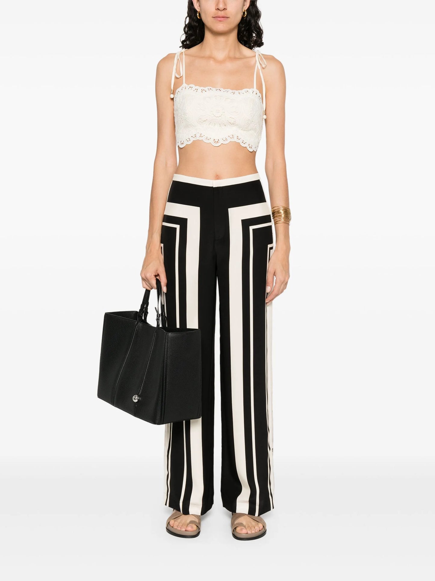 geometric-print trousers