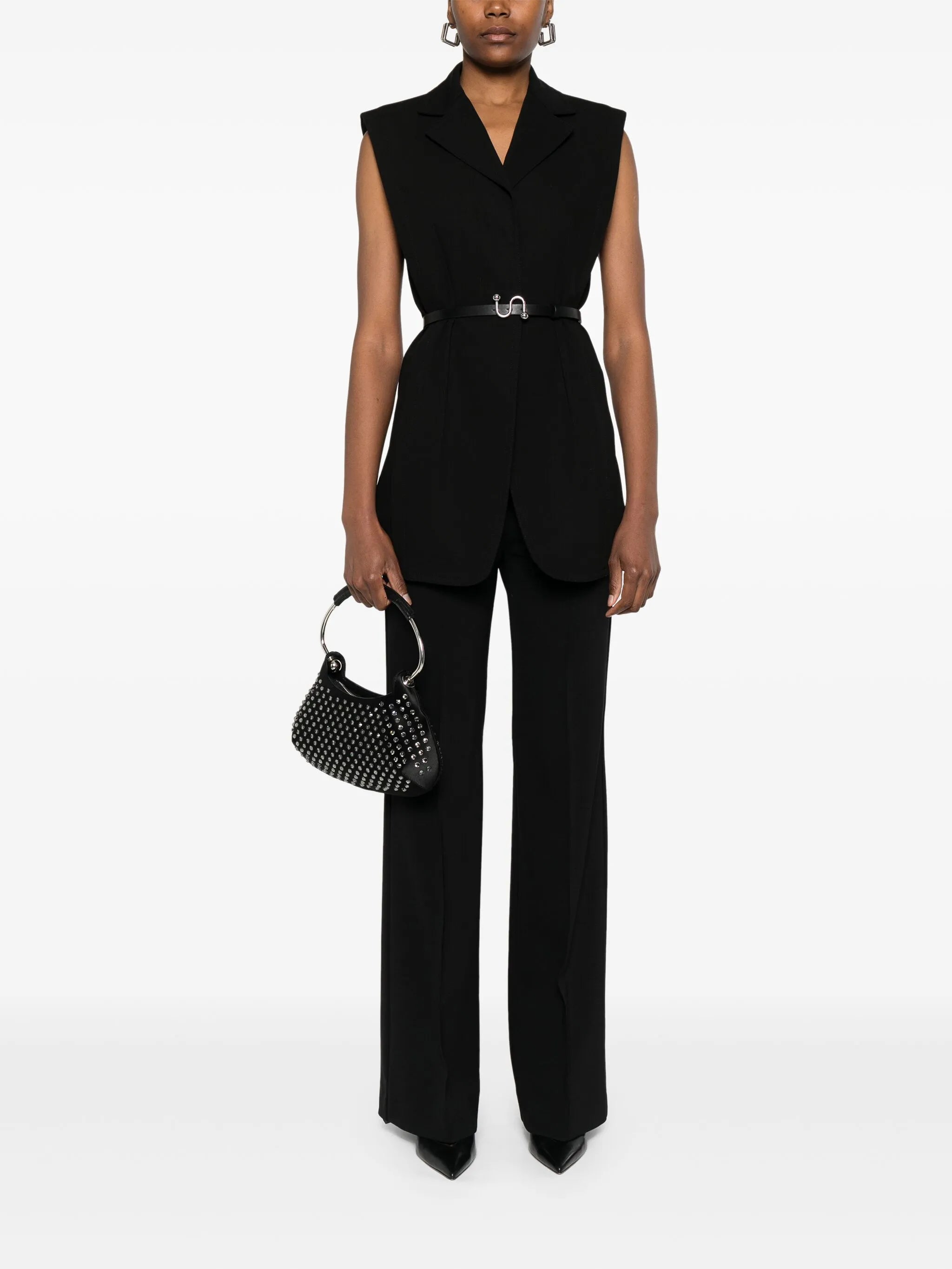 high-waisted trousers