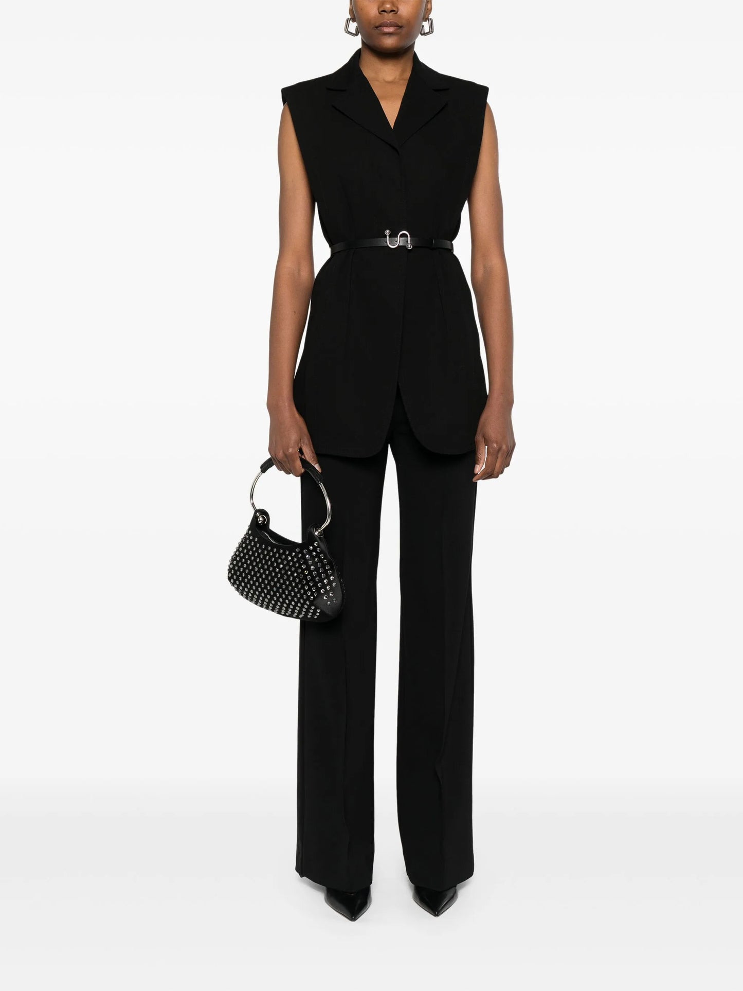 high-waisted trousers