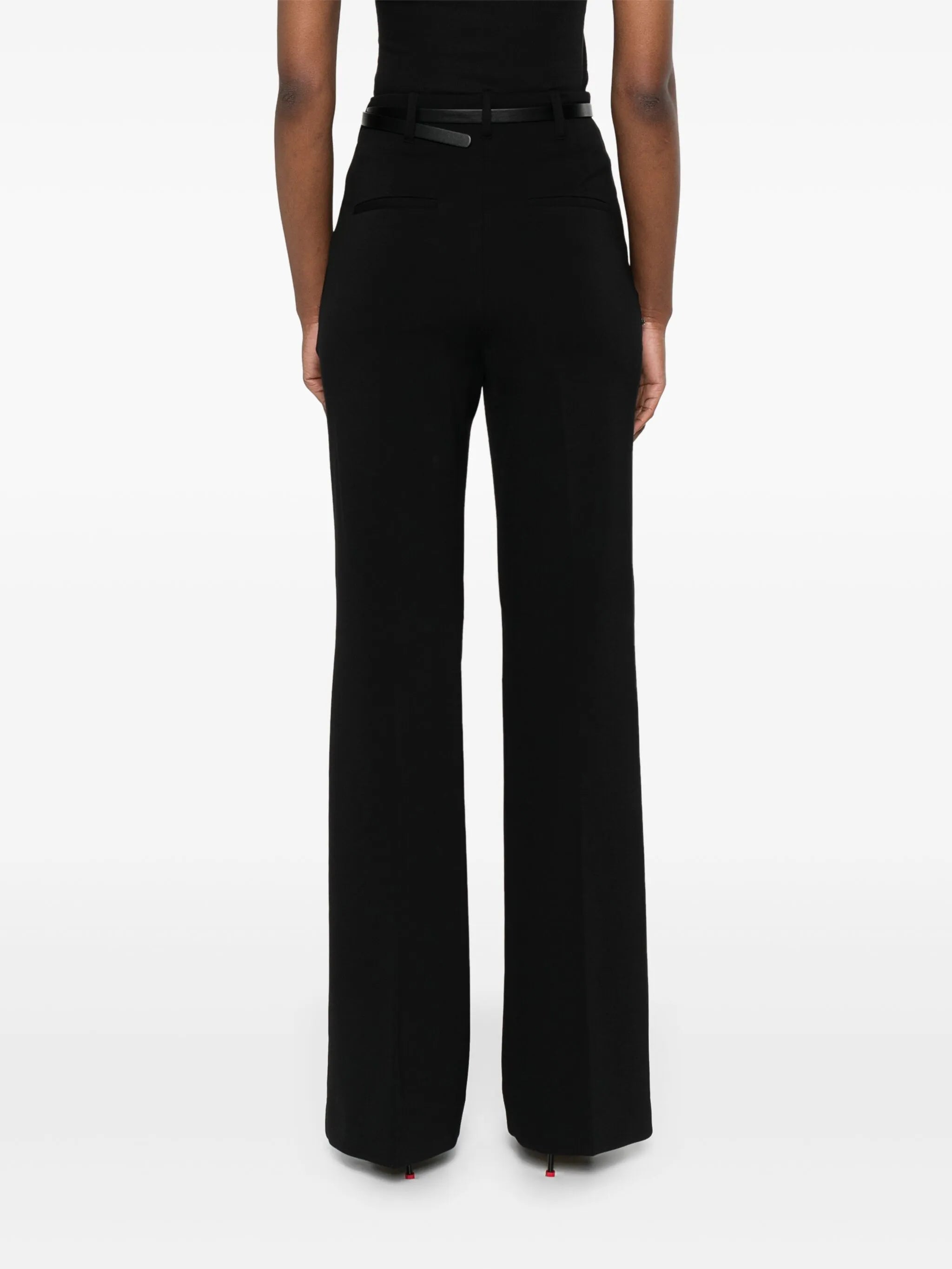 high-waisted trousers