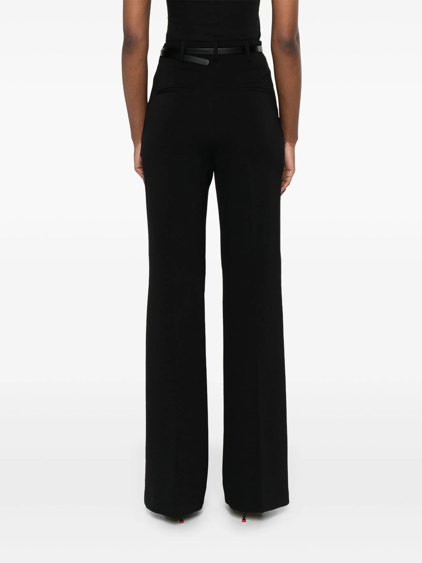 high-waisted trousers