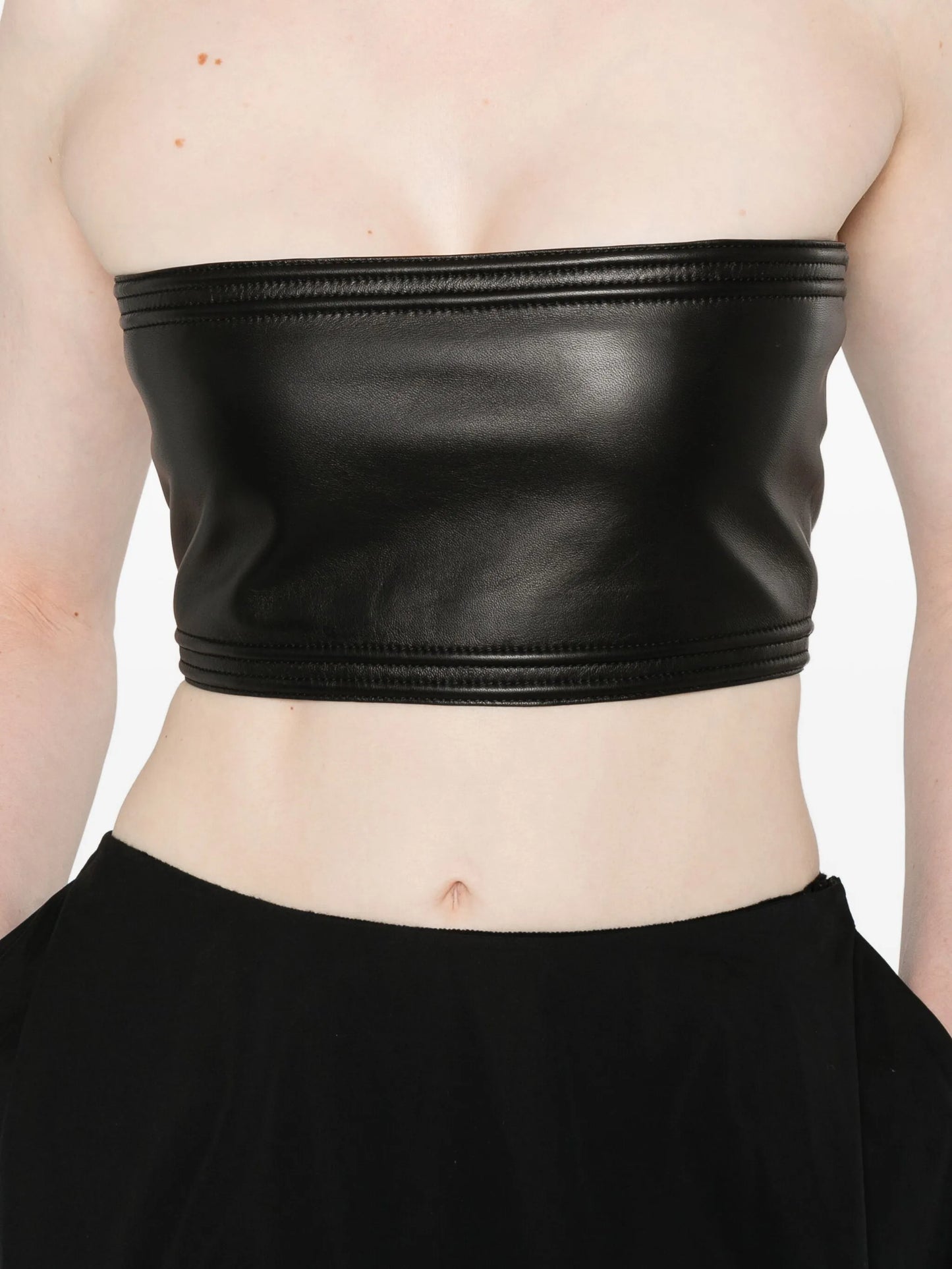 leather bandeau top