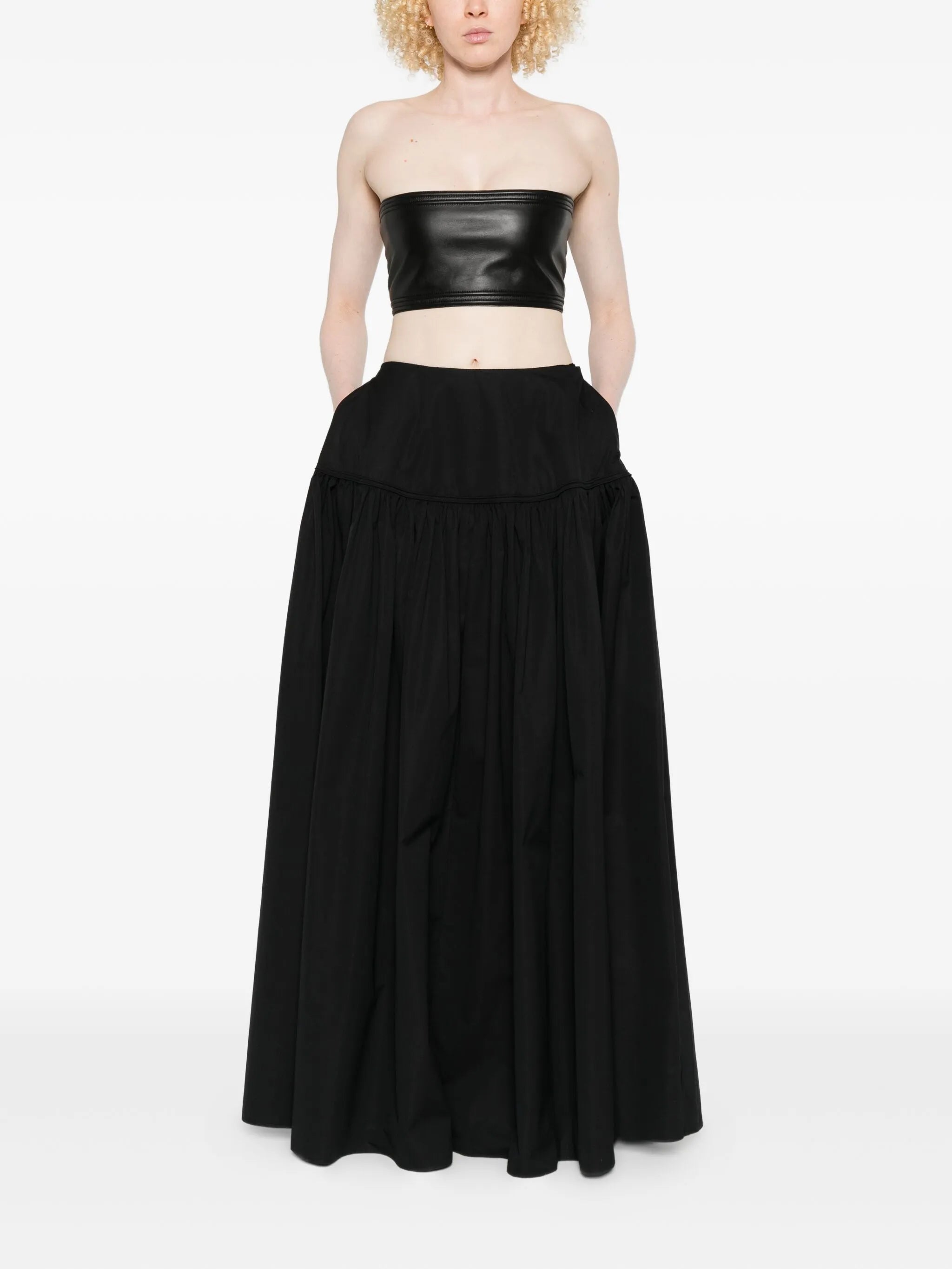 leather bandeau top