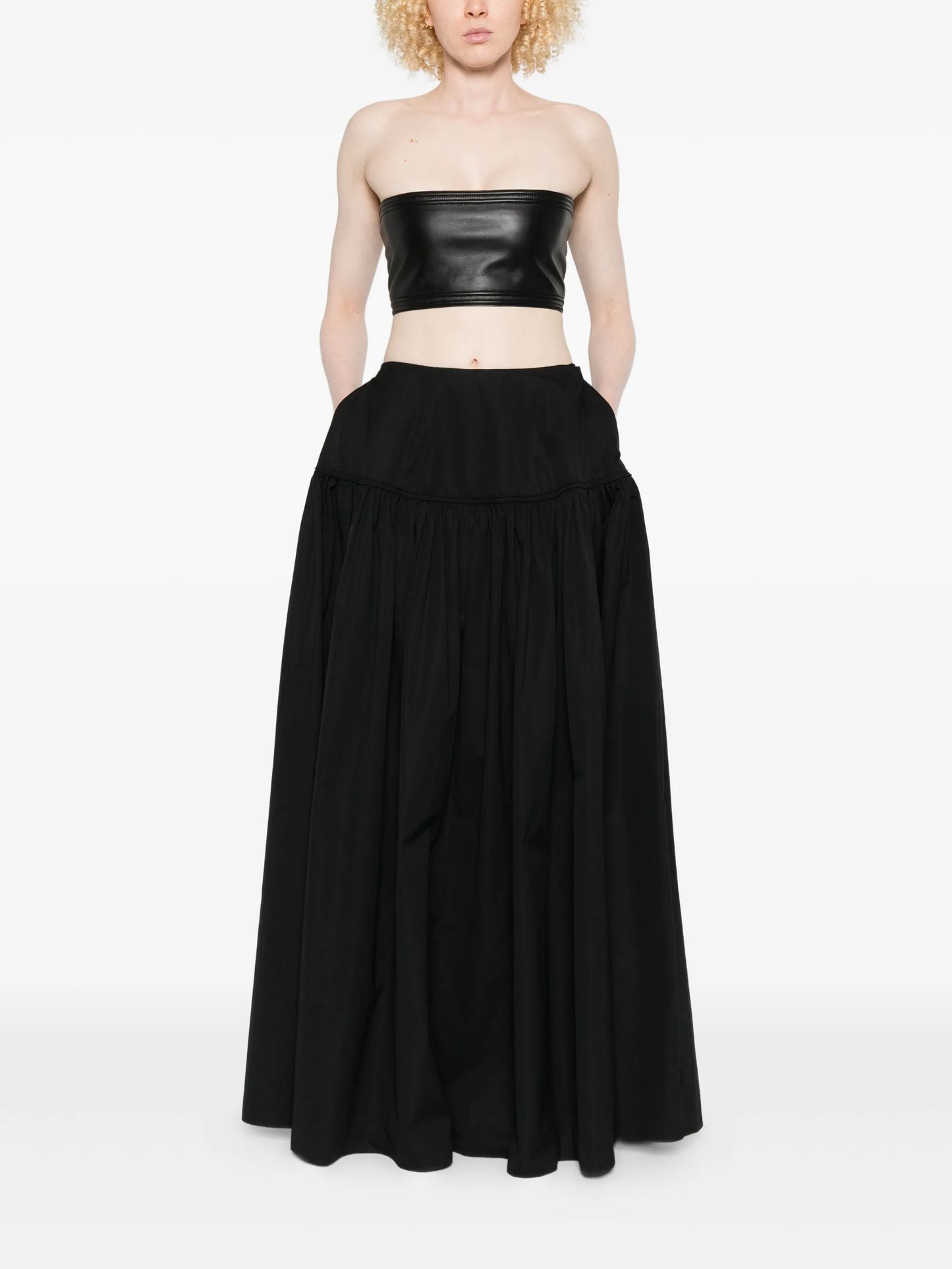 leather bandeau top