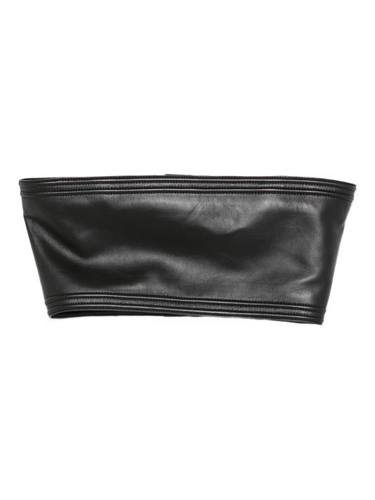 leather bandeau top