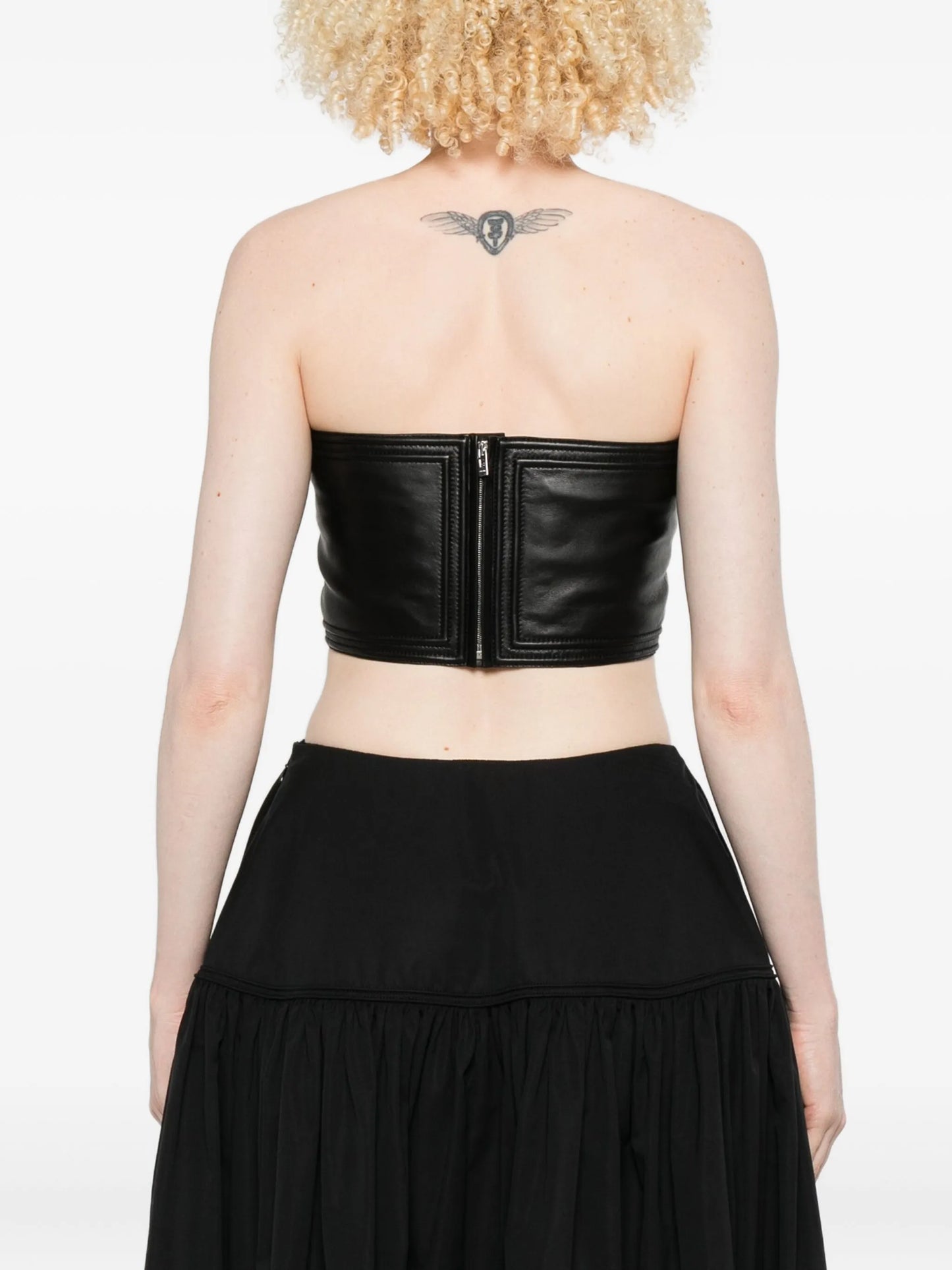 leather bandeau top