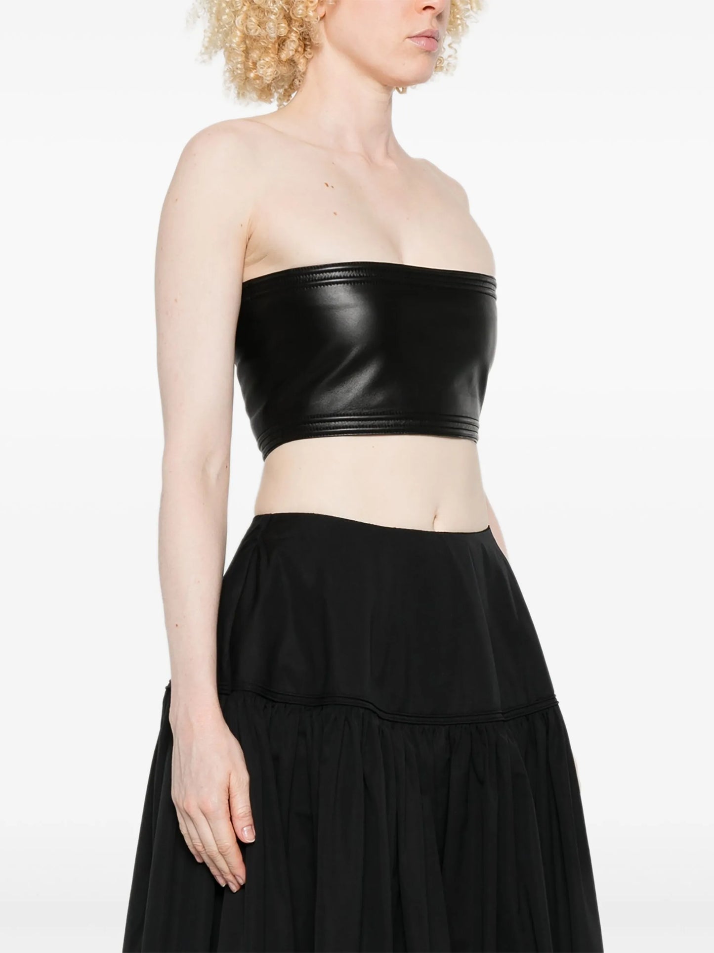 leather bandeau top