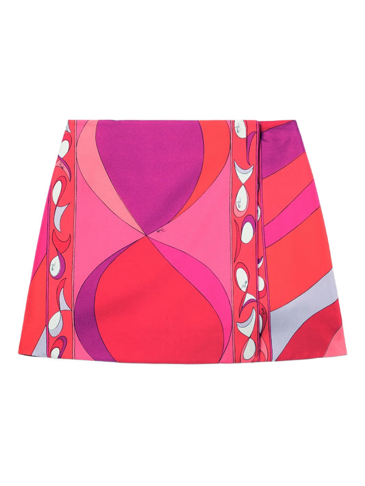 graphic-print mini skirt
