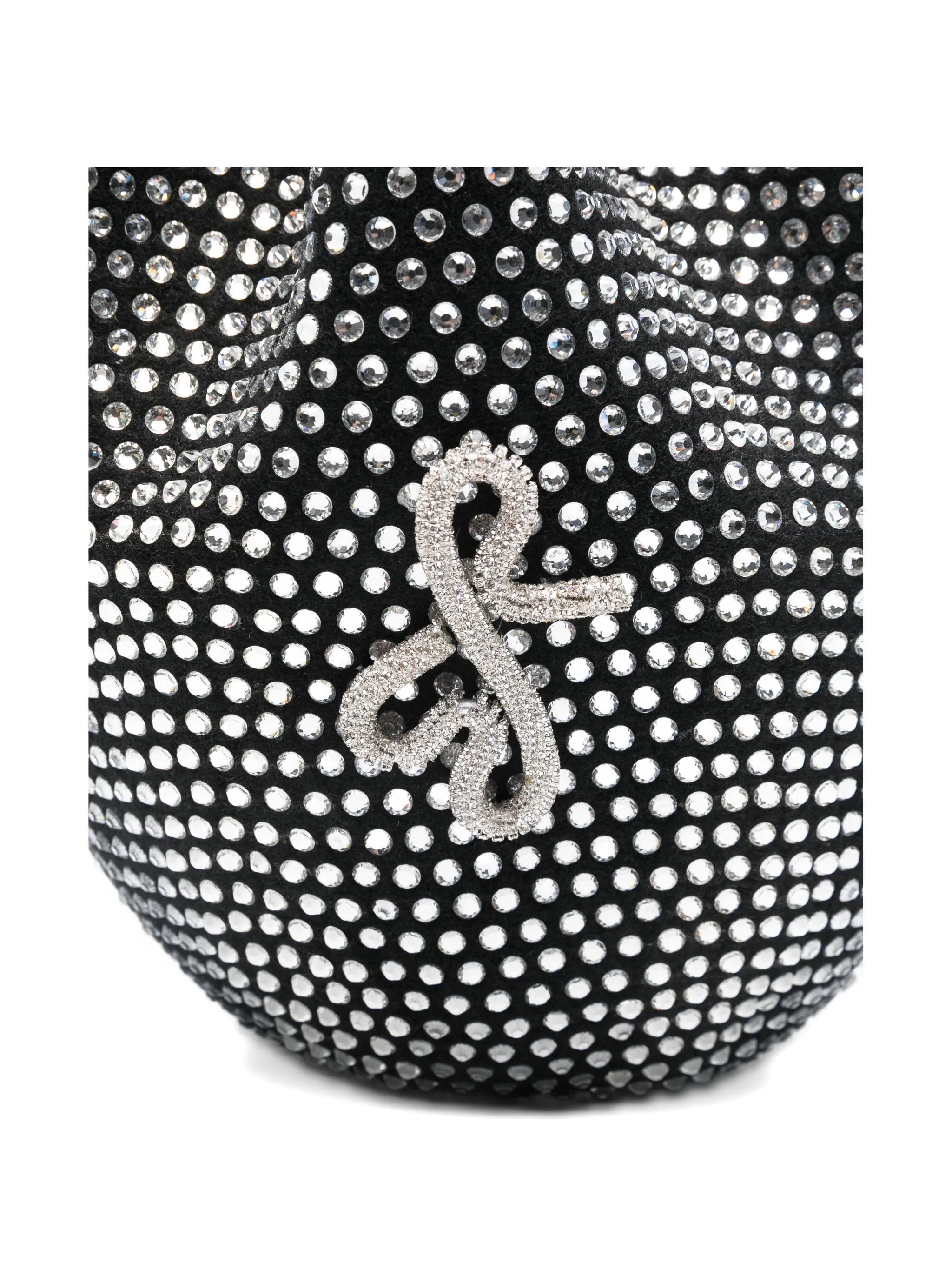 crystal-embellished bucket bag