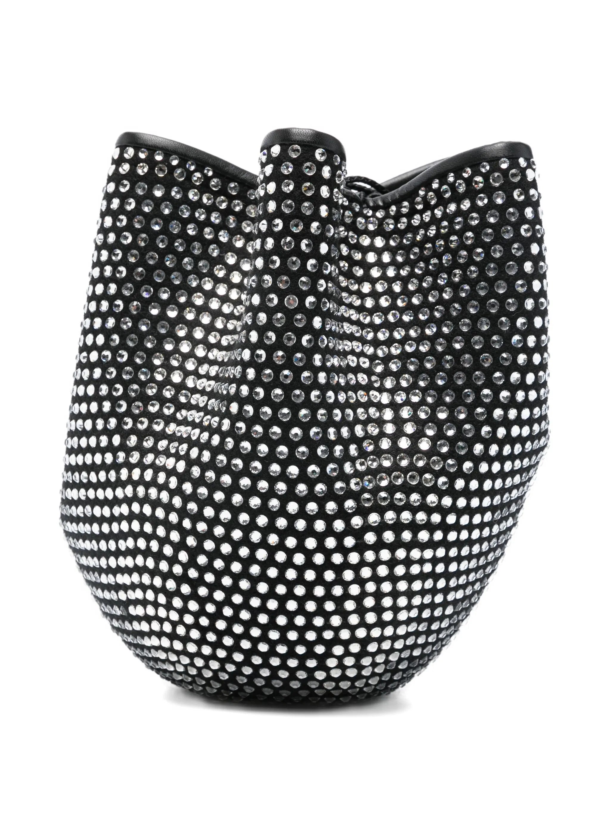 crystal-embellished bucket bag