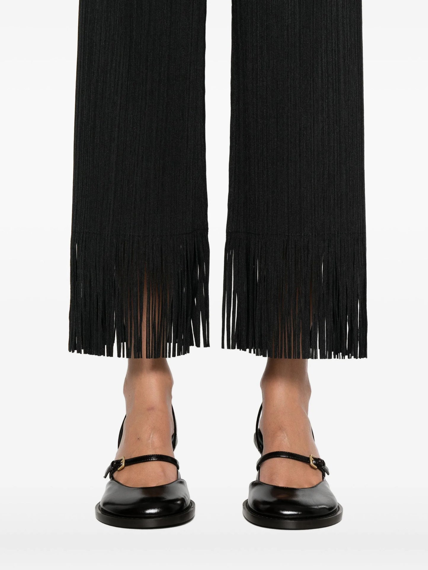 pleated fringe trousers