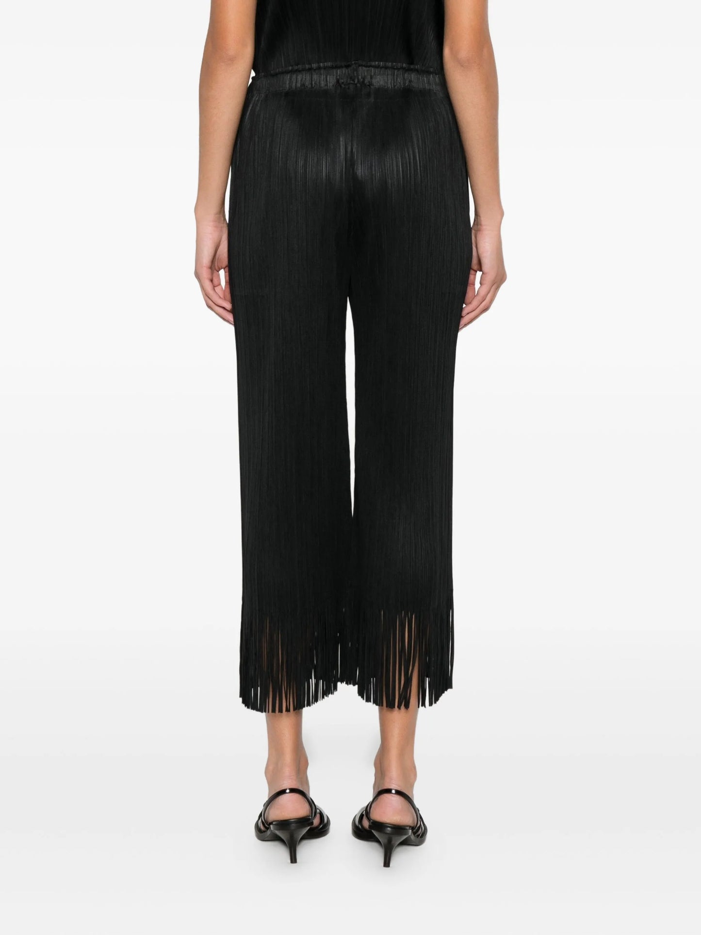 pleated fringe trousers