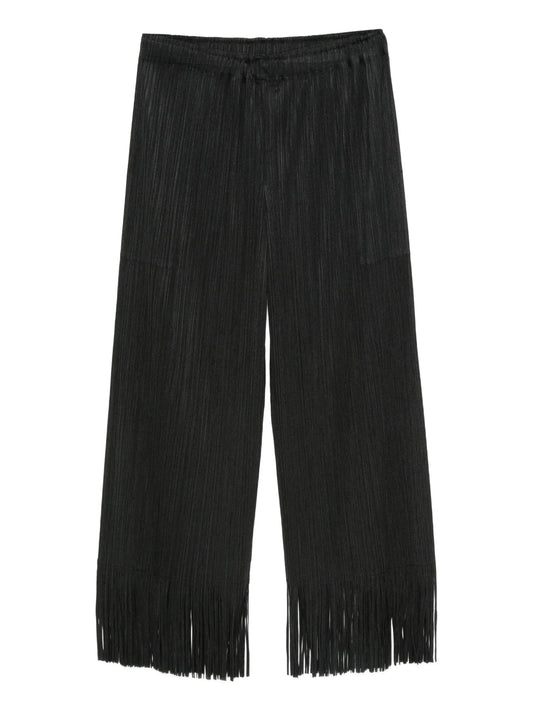 pleated fringe trousers