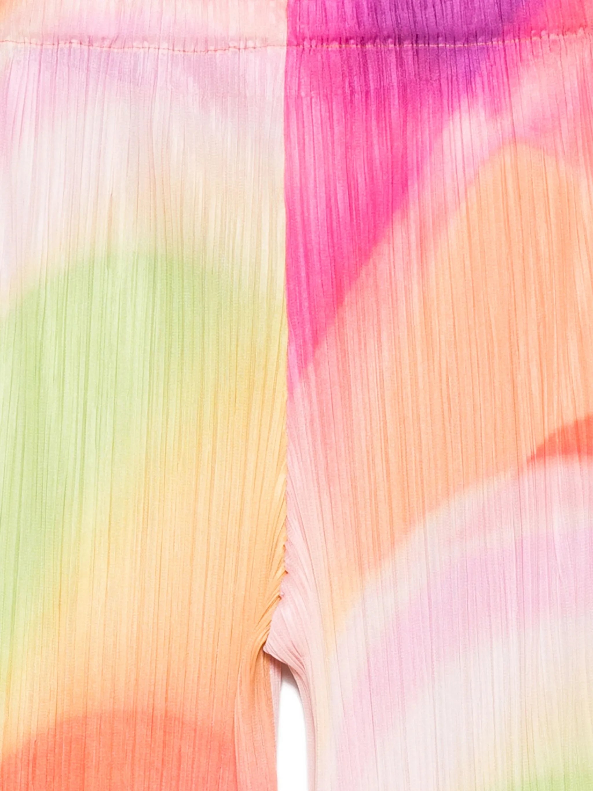 pleated straight-leg trousers