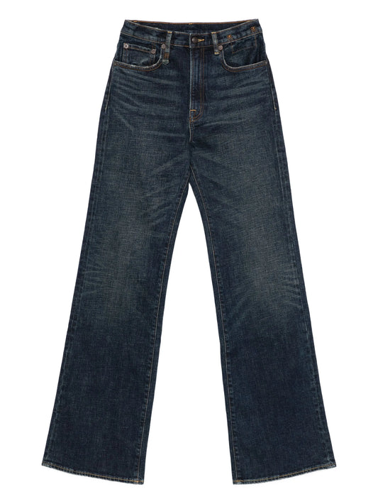 high-waisted jeans