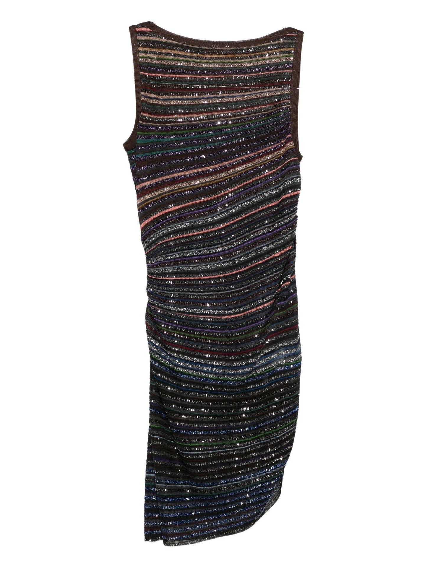striped sleeveless mini dress