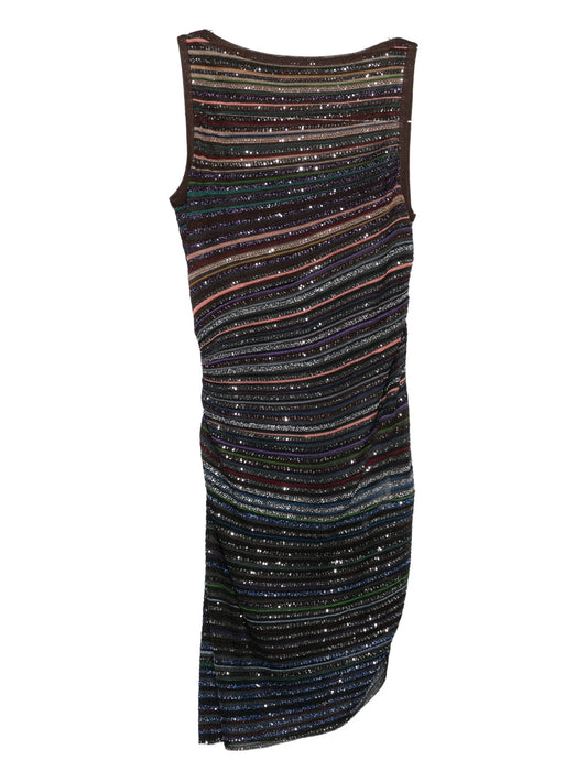 striped sleeveless mini dress