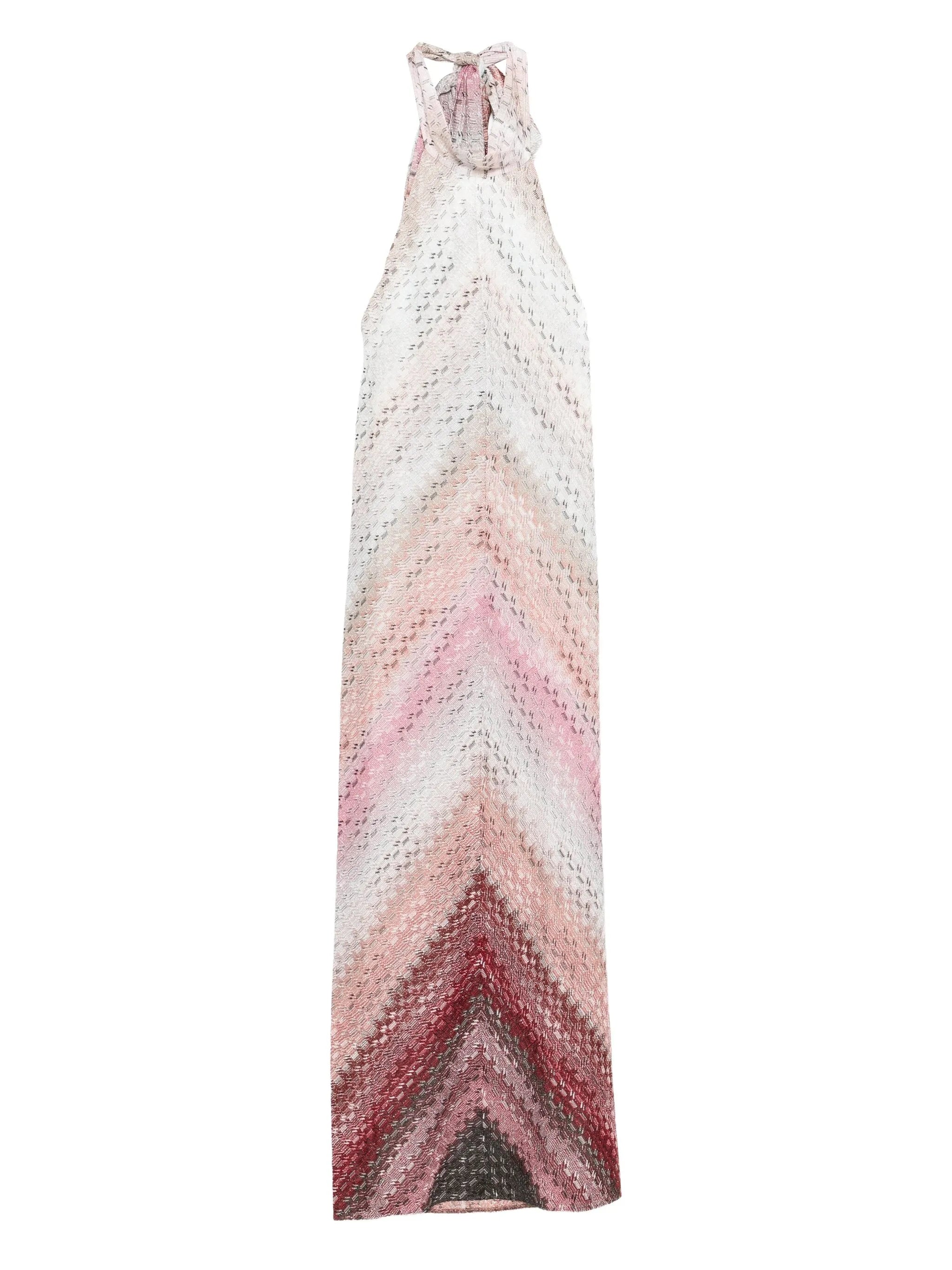 chevron highneck maxi dress
