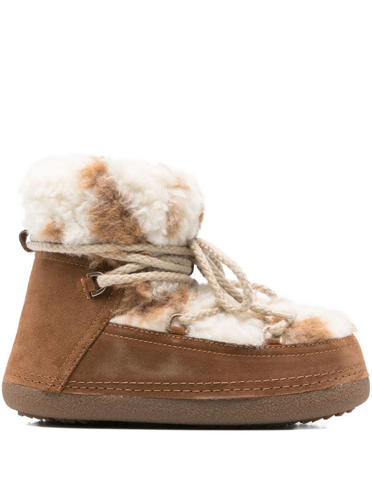 Teddy lace-up ankle boots