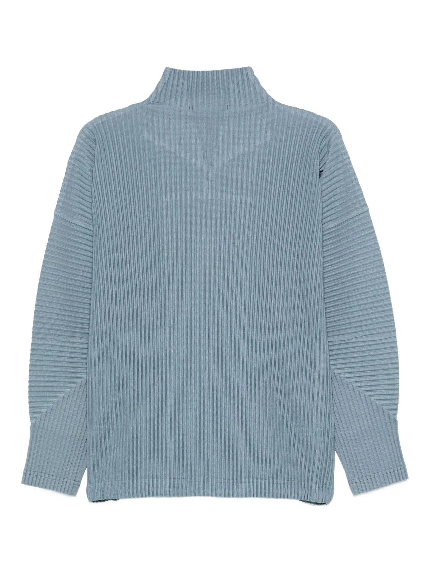 pleated funnel-neck jacket