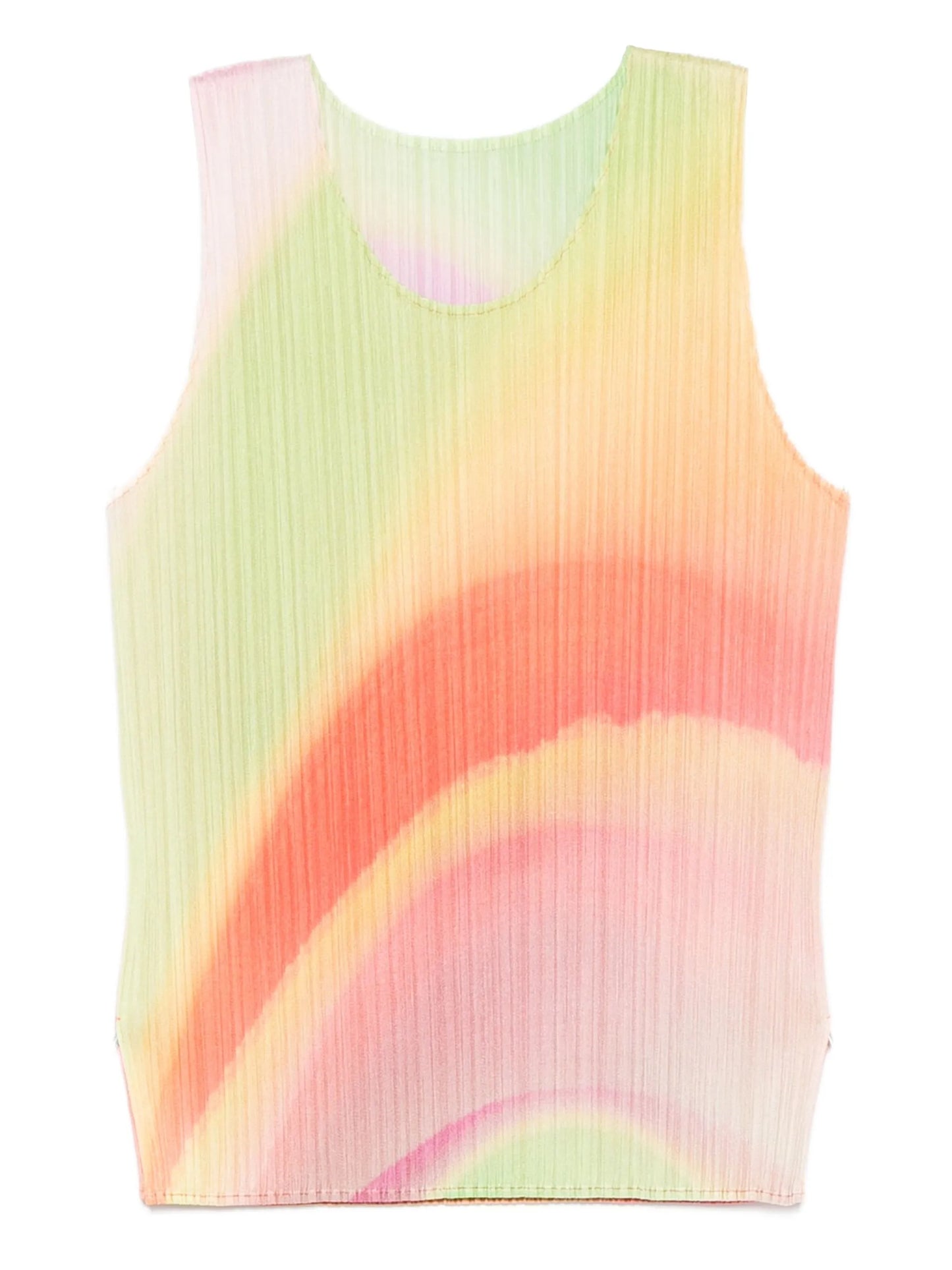 groove-print pleated top