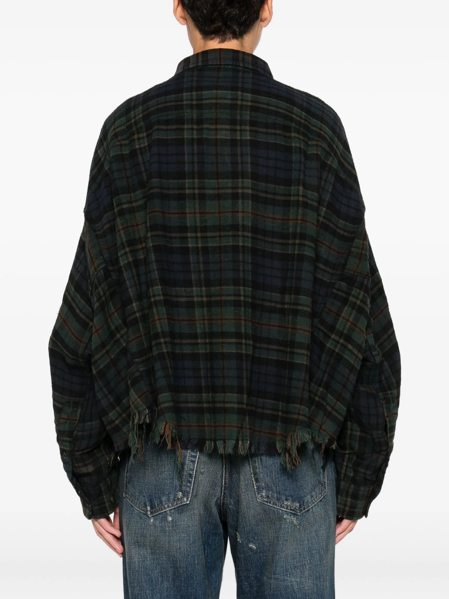 frayed plaid shirt