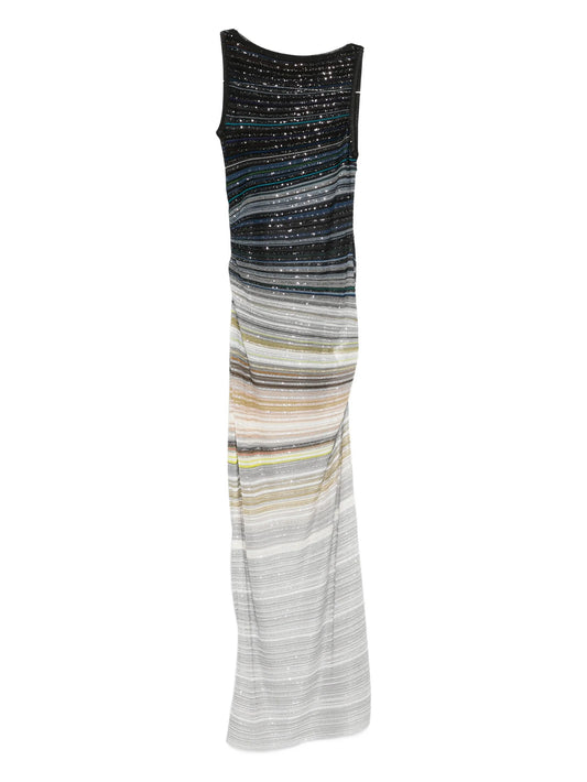 draped sleeveless maxi dress