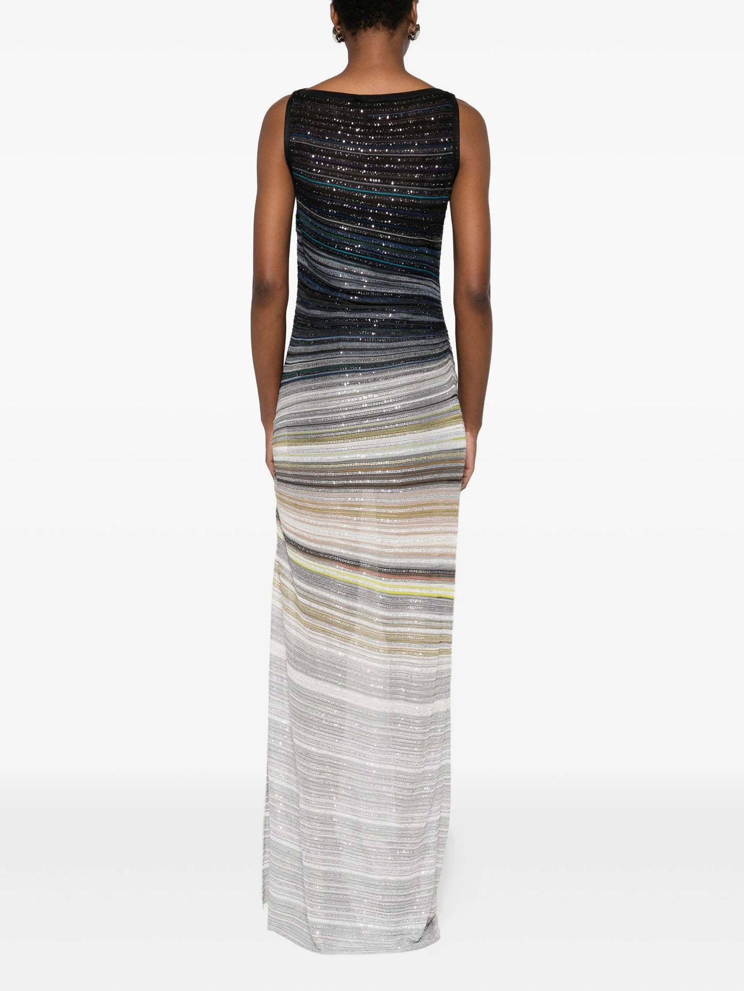 draped sleeveless maxi dress
