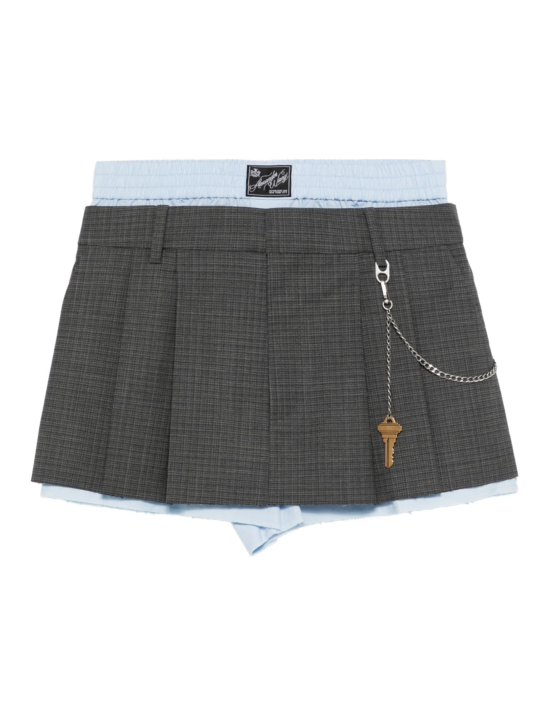pleated key-chain shorts