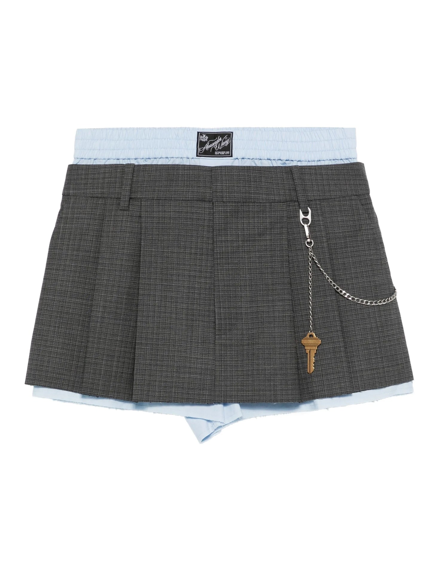 pleated key-chain shorts