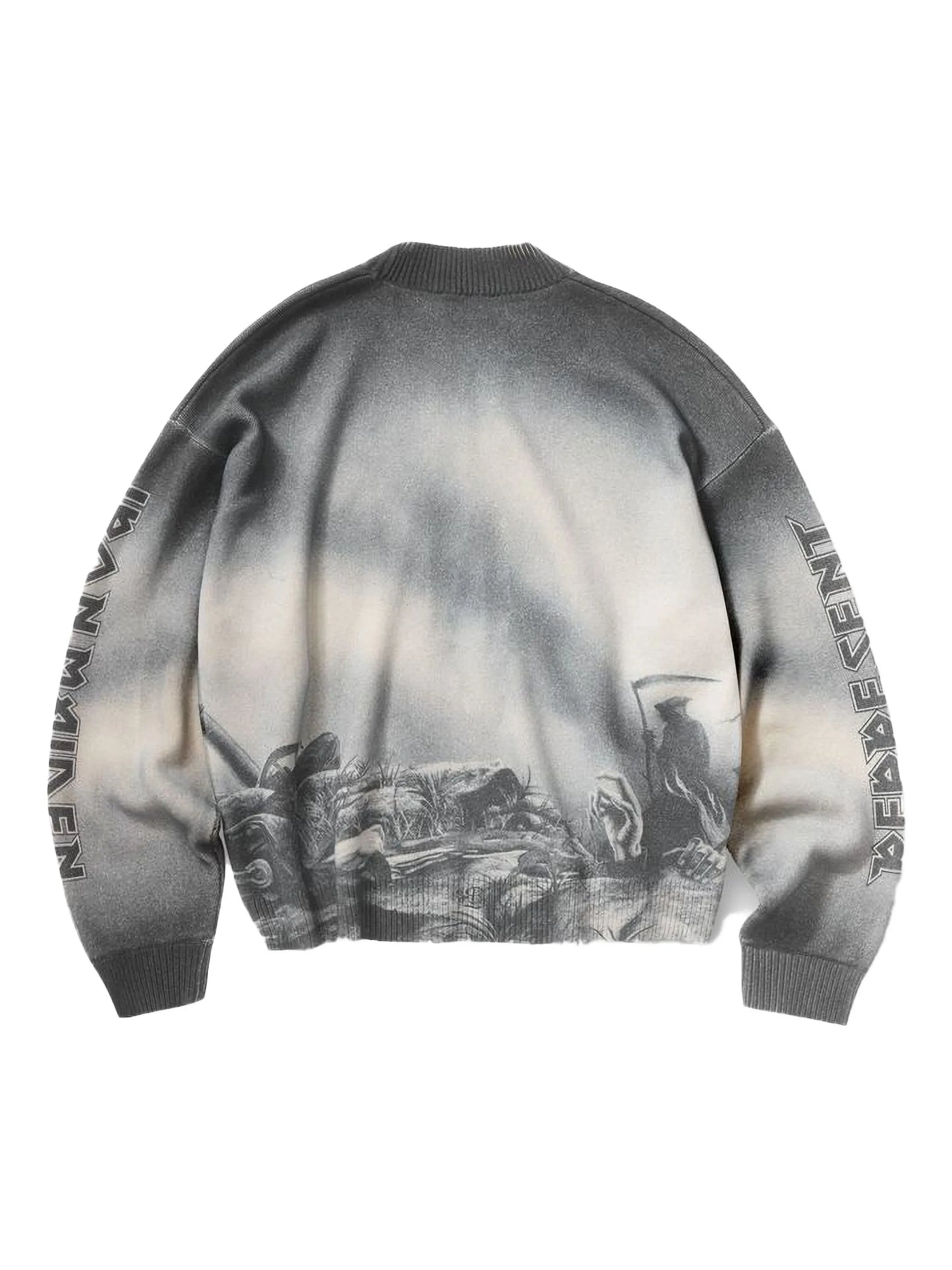 graphic-print crew-neck sweater