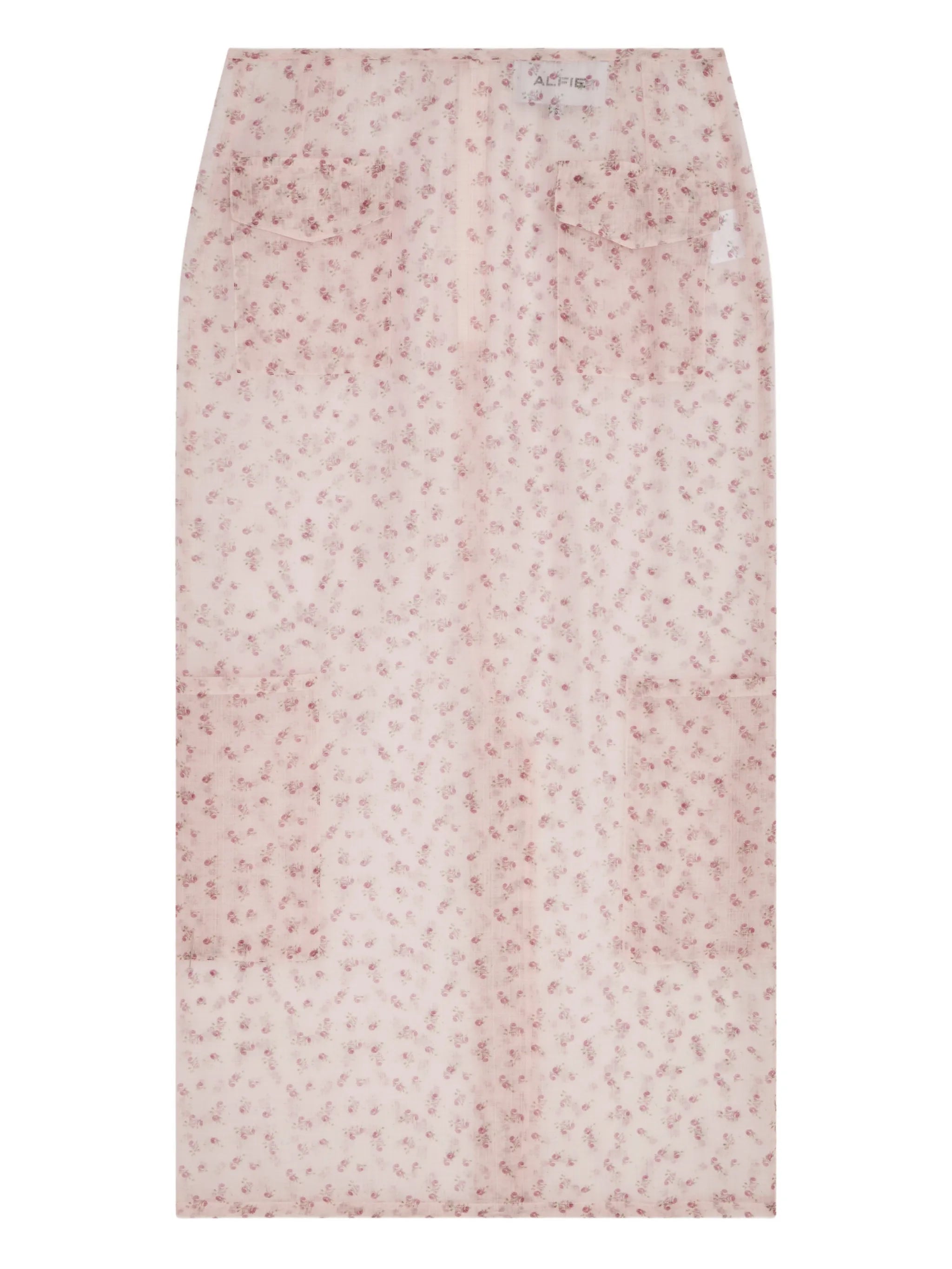 Valletta rose-print midi skirt