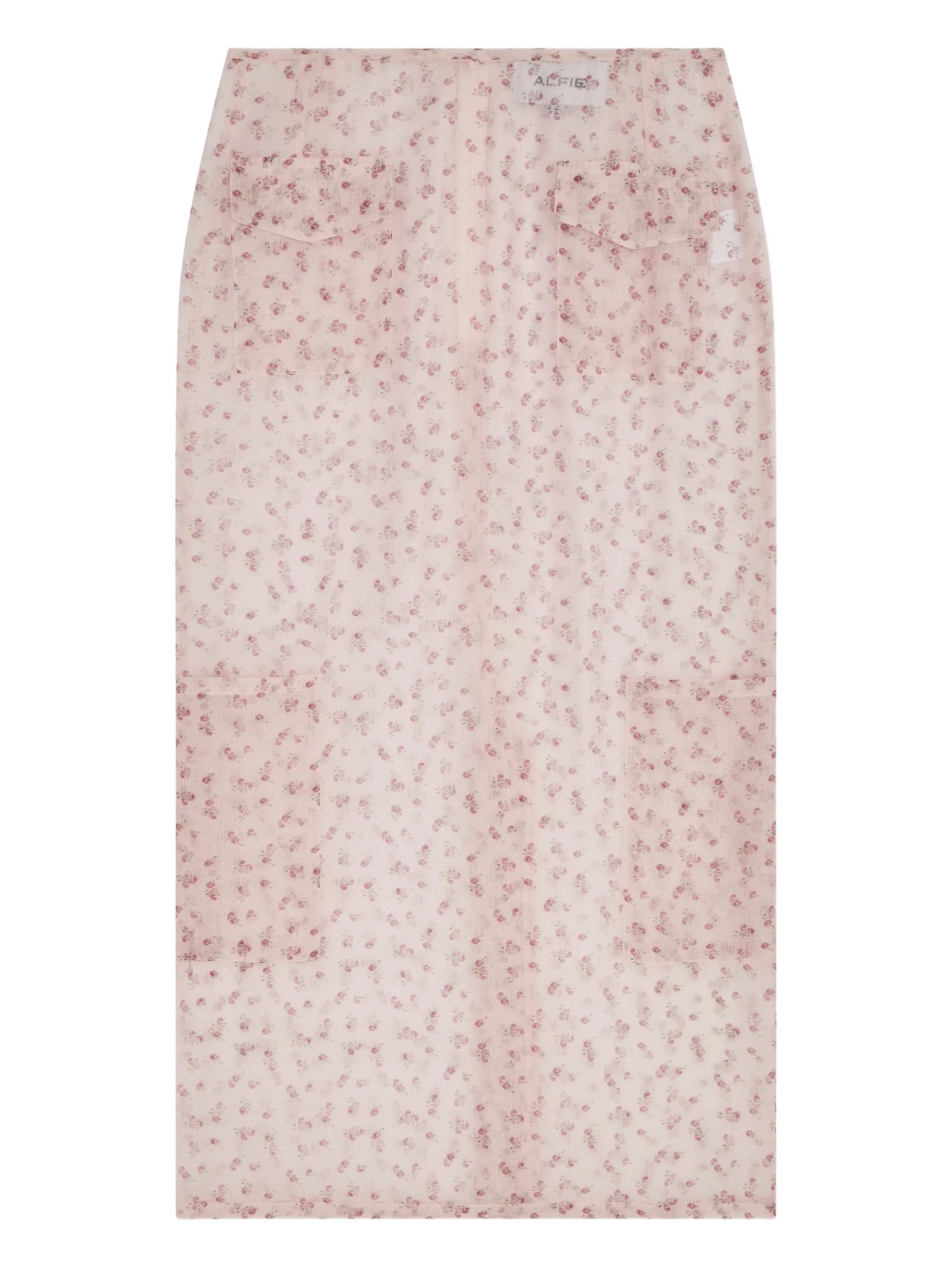 Valletta rose-print midi skirt